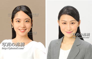 リクルート証明写真見本